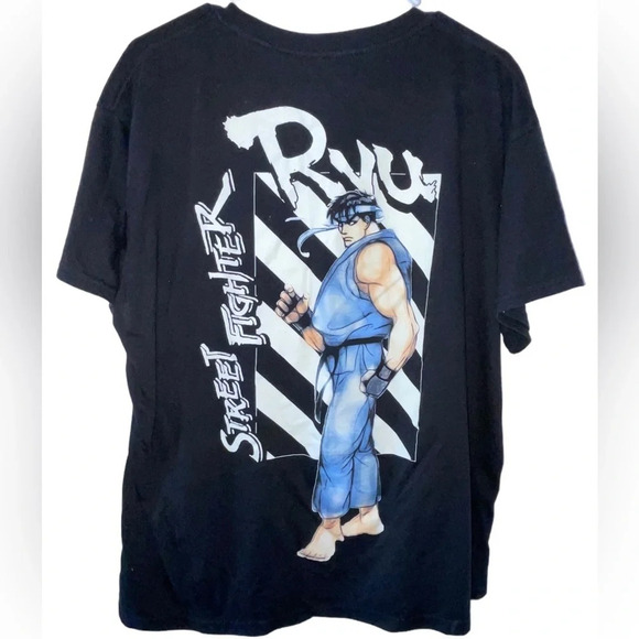Capcom Street Fighter Ryu T Shirt Mens Size XL Black White Vintage Retro Rare - Picture 6 of 6